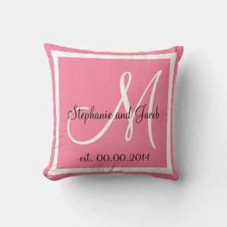Coussin de garde du Mariage rose pâle Rose