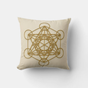 Coussin de géométrie sacrée du cube de Metatron