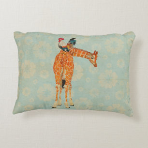 Coussin de girafe et de coq
