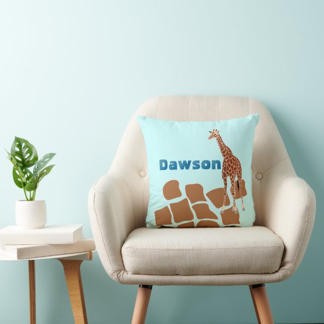 Coussin de Giraffe Stylisé personnalisé (Chaise)