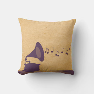Coussin de Gramophone Vintage violet