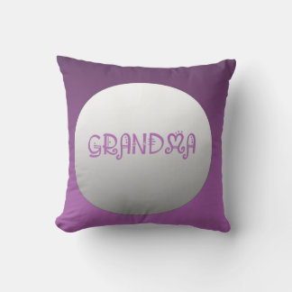 Coussin De Grand-Mère Violet Et Argent