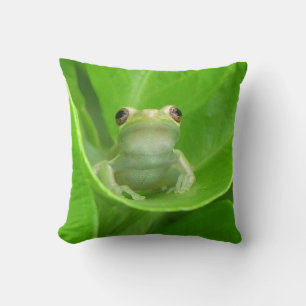 Coussin de grenouille à arbre vert