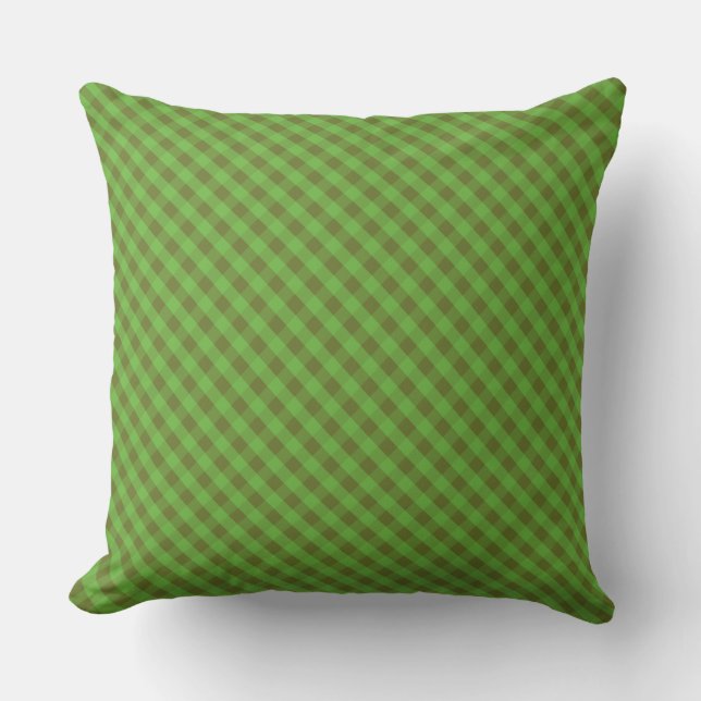 Coussin de guingan de contrôle de vert de style (Recto)