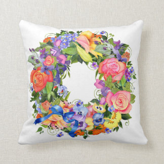 Coussin de guirlande de fleur de ressort