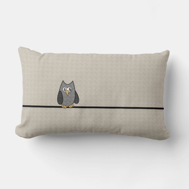 Coussin de hibou de patchwork (Recto)
