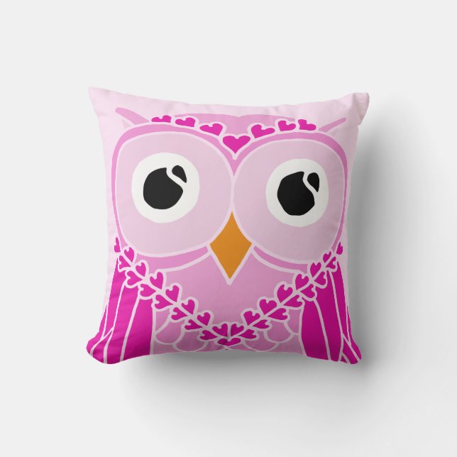 Coussin de hibou : Hibou mignon de fille (Recto)