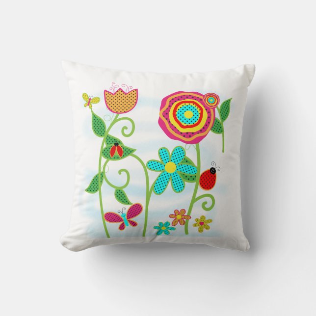 Coussin de jardin d'été Whimsical (Recto)