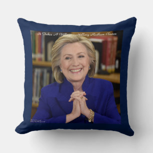 Coussin de jet 20x20 en coton avec citation de Hil