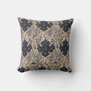 Coussin de jet à motif floral persan vintage – Élé