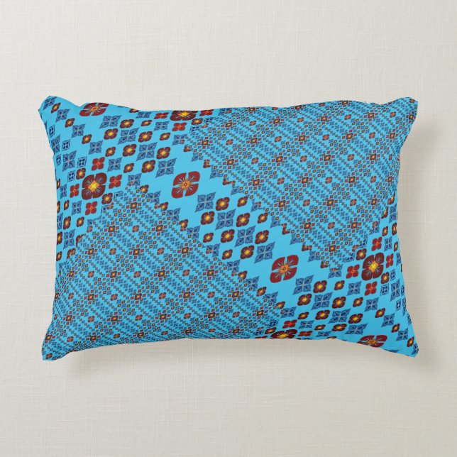 Coussin de jet à patchwork géométrique – Moderne V (Devant)