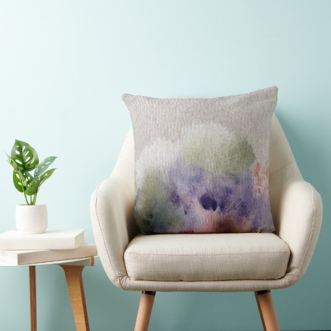 Coussin de jet abstrait aquarelle (Chaise)