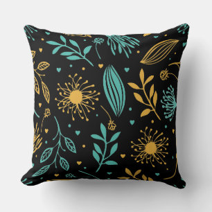Coussin de jet accentué - Floral de la nature