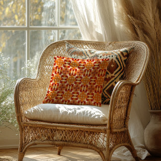 Coussin de jet AmberGrid Haven géométrique Airbnb