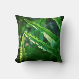 Coussin de jet aux feuilles de plante de fougère v