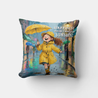 Coussin de jet avec citation positive