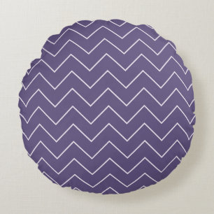 Coussin de jet bébé fille Chevron Violet - Rond