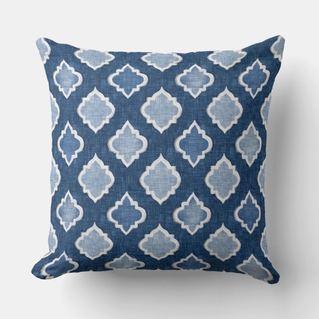  Coussin de jet bleu moderne (Recto)