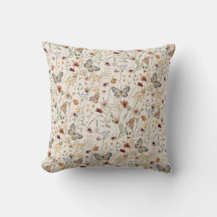 Coussin de jet bohème floral