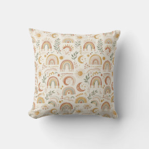 Coussin de jet Boho Rainbow Neutre pour nurserie t