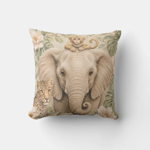 Coussin de jet Botanical Safari Elephant Neutre
