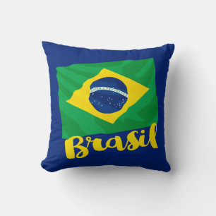 Coussin de jet Brésil drapeau du Brésil