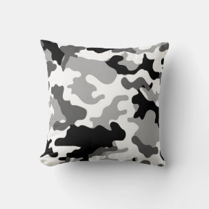 Coussin de jet camouflage gris
