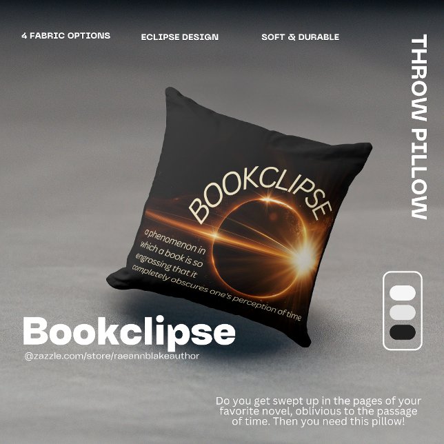 Coussin de jet carré Bookclipse (Créateur téléchargé)