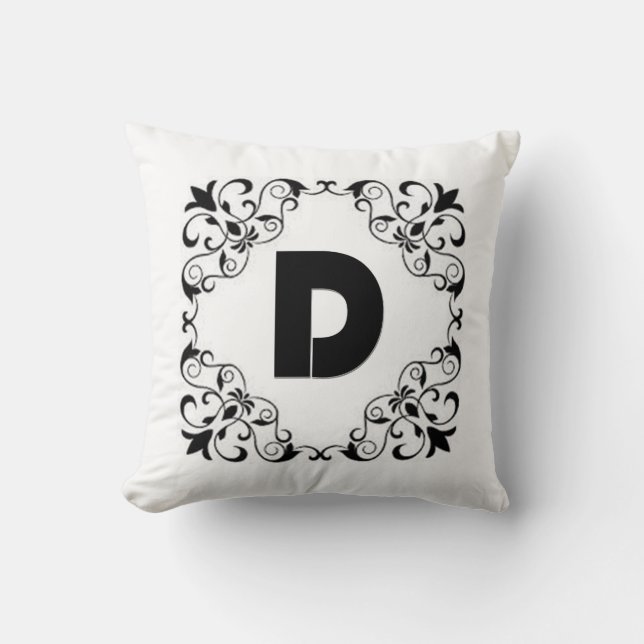 Coussin de jet "D" Lettres d'amour (Recto)