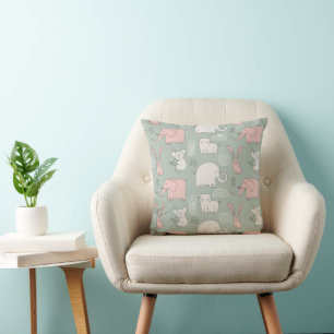 Coussin de jet d'animaux mignons