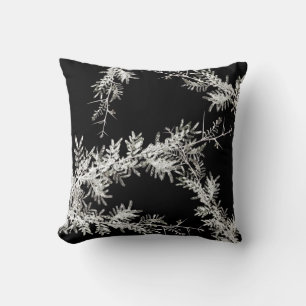 Coussin de jet de branche de feuilles d'arbre à fi