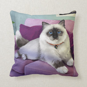Coussin de jet de chat de CatFans - de Birman