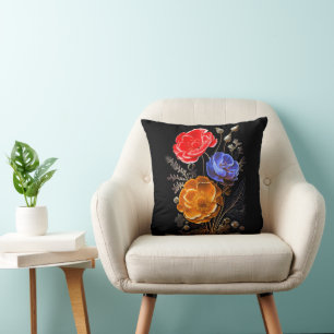 Coussin de jet de fleurs arméniennes