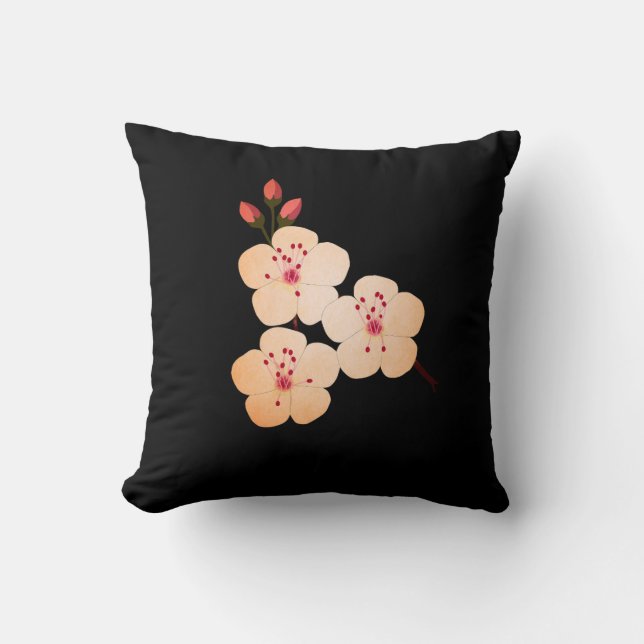 Coussin de jet de fleurs de cerisier (Recto)