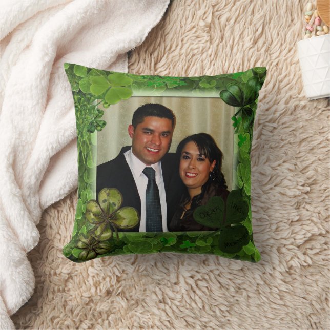 Coussin de jet de la Saint-Patrick avec photo (Couverture)