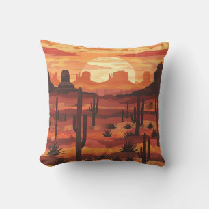 Coussin de jet Désert au coucher du soleil