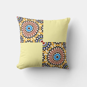 Coussin de jet d'harmonie Zellige marocain