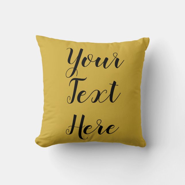 Coussin de jet d'or personnalisable avec son propr (Recto)