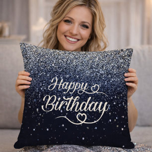 Coussin de jet Elegant Anniversaire Paillettes Nav