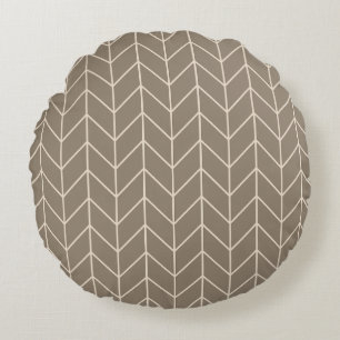 Coussin de jet en os de herringbone Taupe