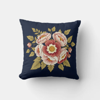 Coussin de jet en tapisserie florale William Morri