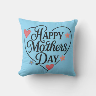 Coussin de jet floral en forme de cœur pour la fêt