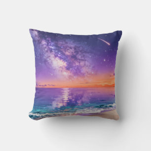 Coussin de jet Galaxie Coucher de soleil sur la pl