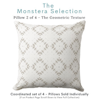 Coussin de jet géométrique blanc