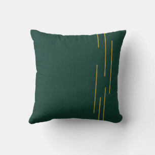 Coussin de jet géométrique en or vert émeraude.
