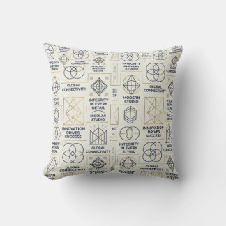 Coussin de jet géométrique moderne