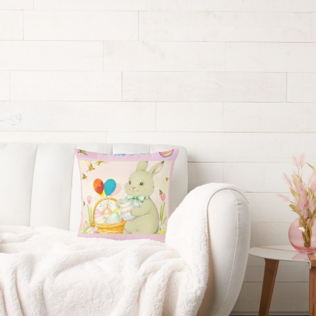 Coussin de jet Happy Easter Bunny (Canapé)