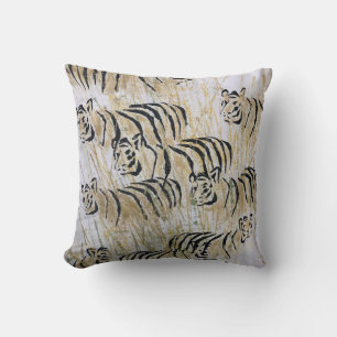 Coussin de jet imprimé avec peinture de la savane