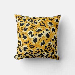 Coussin de jet imprimé léopard gras