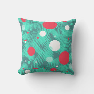 Coussin de jet imprimé vert / turquoise